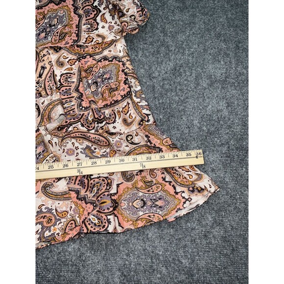 Anthropologie X Kachel Dress Womens Size XS Petite  Pink Paisley Maxi Tiered - Picture 11 of 13